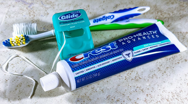 Dental care toothbrush floss toothpaste