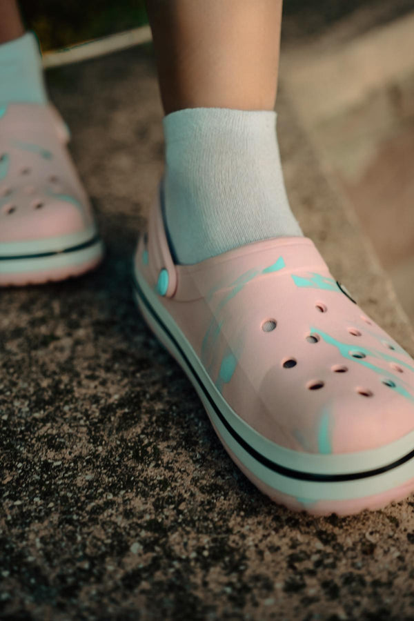 Pink Crocs medical shoes