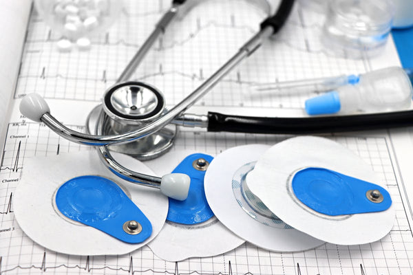 Medical electrodes on ECG