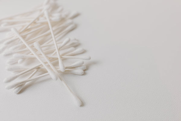 Cotton swabs on white