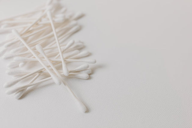 Cotton swabs on white