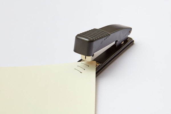 Black stapler close-up