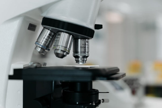Microscope lens close-up