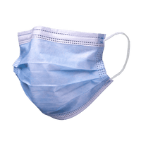 medimex Mundschutz, blau, 3-lagig, PP-Spinnvlies, Typ II