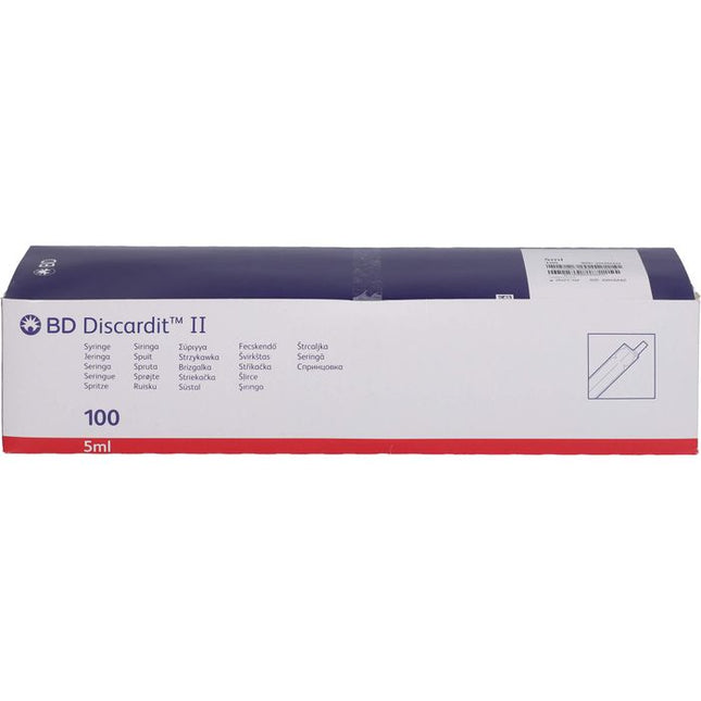 Discardit II Einmalspritze 5ml, 2-tlg., Luer-Ansatz, exzentrisch