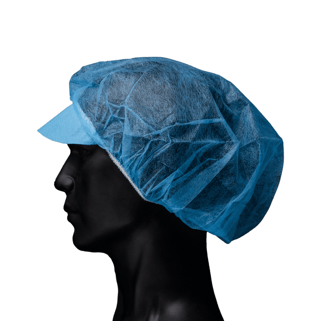 Surgical non-woven caps, premium, blue, Ø approx. 52 cm
