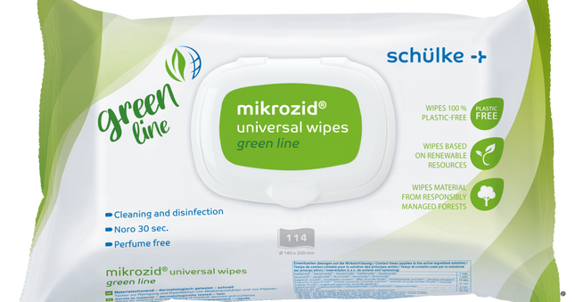 mikrozid univ wipes green line 180x200mm