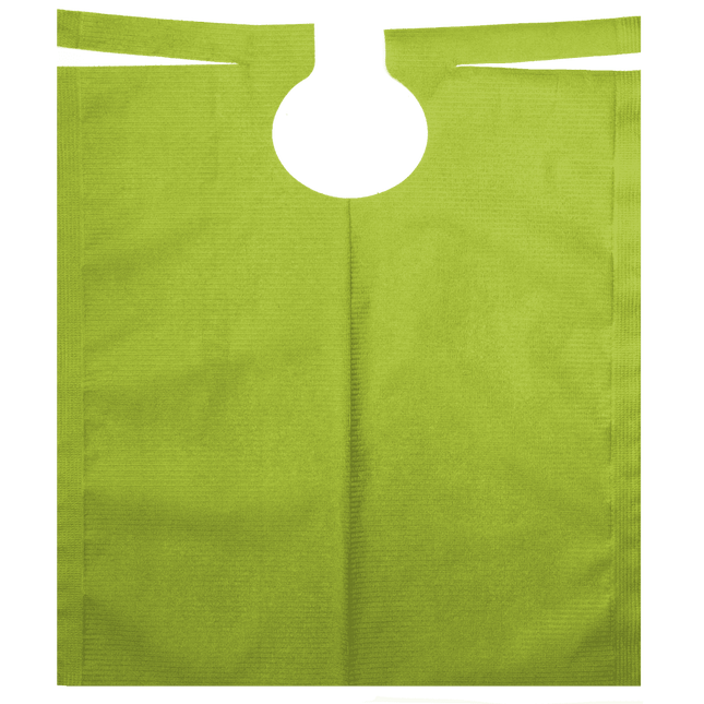 Patienten-Umhang, PE FILM + TISSUE, 60x54cm, hellgrün