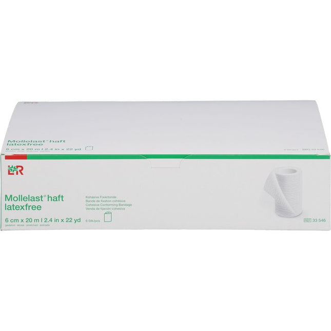 Mollelast haft 12cmx20m latexfrei, weiß