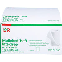 Mollelast haft latexfrei, weiß, 4cmx20m