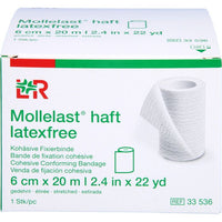 Mollelast haft latexfrei, weiß, 6cmx20m