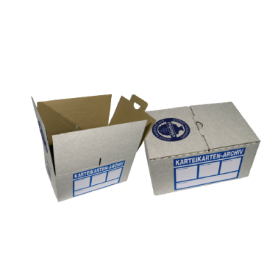 Archive boxes with DIN A5 labels