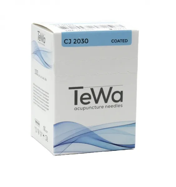 TeWa Acupuncture Needles, CJ-Type 0.20x30mm, sterile, with Guide Tube, Copper Coil Handle