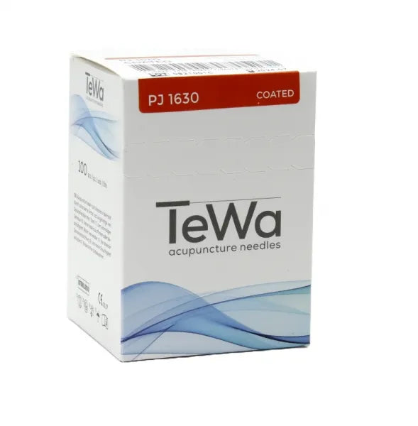 TeWa Acupuncture Needles, PJ-Type, red, 0.16x30mm, sterile, with Guide Tube, Plastic Handle