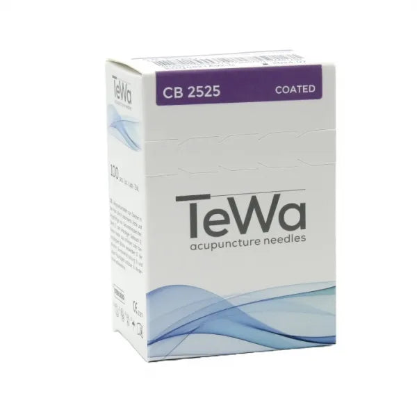 TeWa Acupuncture Needles, CB-Type 0.25x25mm, sterile, without Guide Tube, Copper Coil Handle