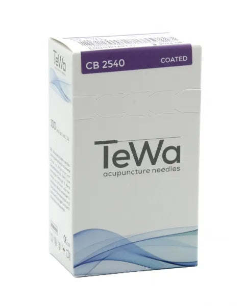 TeWa Acupuncture Needles, CB-Type 0.25x40mm, sterile, without Guide Tube, Copper Coil Handle