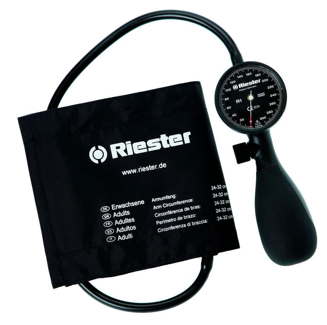 Manometer R1 shock-proof, schwarz, 1-Schlauch, ohne Manschette