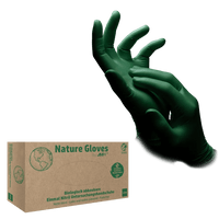 Nature Gloves, Nitrile Examination Gloves XS, powder-free, green