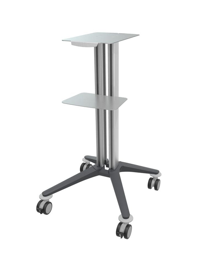 bravo - Tablet-Wagen 4, Tablethalter mit Flexwelle, Dekorstreifen blau