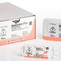 Suture Ethicon Monocryl Plus Undyed Monofilament FS-1, USP 4/0, Suture Length 70cm