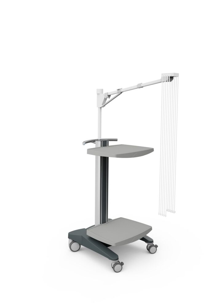 fuego Equipment Trolley ER 1, ABS, 545 x 572 x 1137, grey decorative strip
