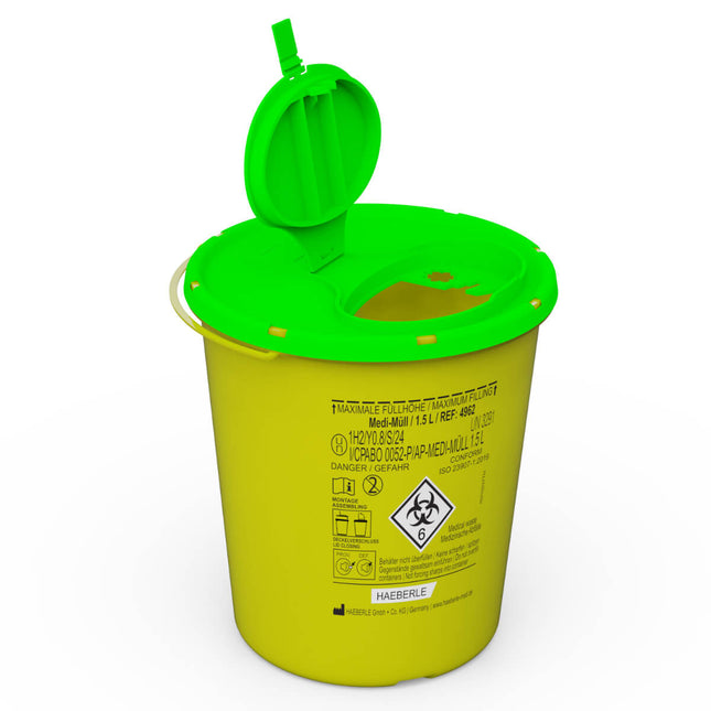 Medi-Müll Disposal Container 1,5 Litre (4965), Round Design