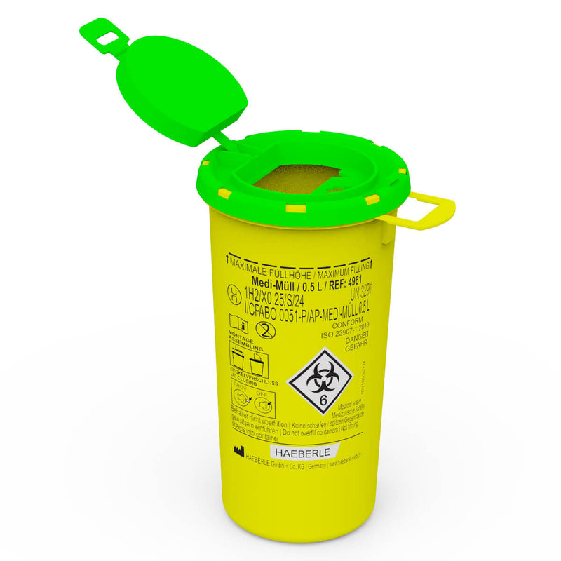 Medi-Müll Disposal Container 0,5 Litre (4964), Round Design