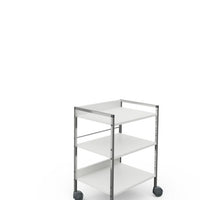 Regalwagen 08/16 mit 3 Platten 80cm hoch, weiß