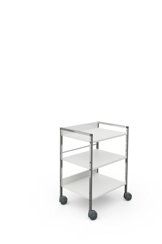 Regalwagen 08/16 mit 3 Platten 80cm hoch, weiß