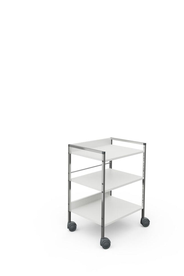 Regalwagen 08/16 mit 3 Platten 80cm hoch, weiß