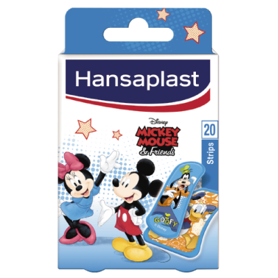 Hansaplast Junior Strips Micky Maus, 20 Strips in 2 Größen