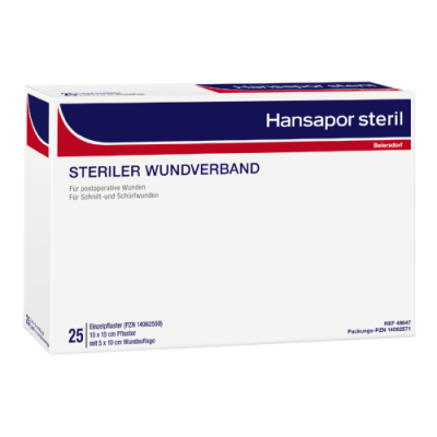 Hansapor steril, 10 cm x 15 cm, 25 Stück