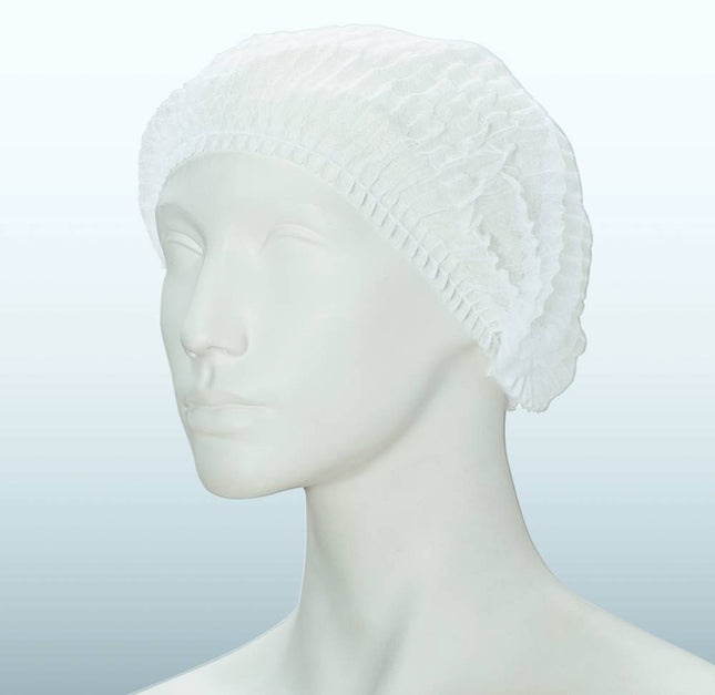 Non-woven bouffant caps efficient, white, Ø approx. 53 cm