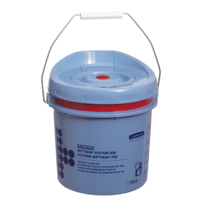 KIMTECH* WETTASK* Roll Wiper Dispenser - Dispenser Bucket, blue, Size: 23.50cm x 22.00cm x 22.00cm, 4.5L