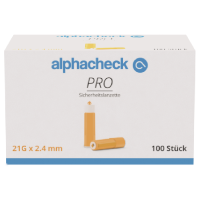 alphacheck PRO Sicherheitslanzette 21Gx2,4mm