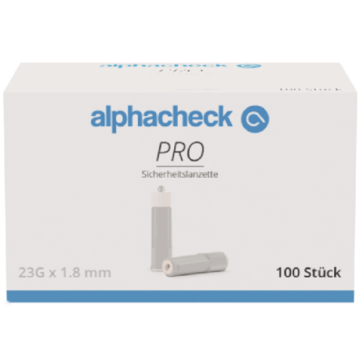 alphacheck PRO Sicherheitslanzette 23Gx1,8mm