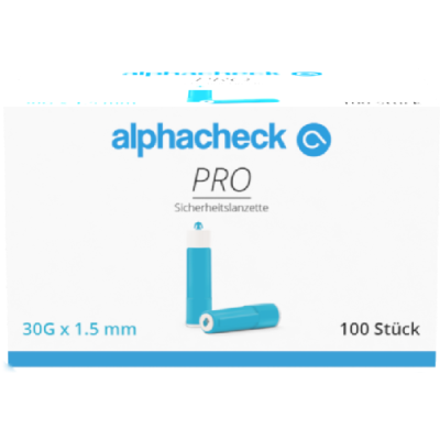 alphacheck PRO Sicherheitslanzette 30Gx1,5mm