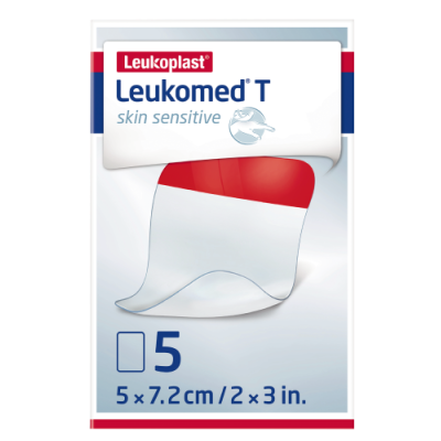Leukomed T skin sensitive, sterile transparent dressing 7.2 cm x 5.0 cm