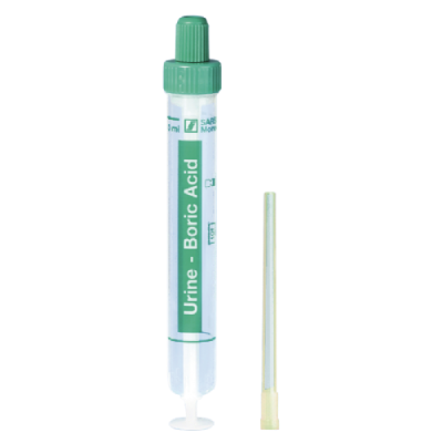 Urin-Monovette®Borsäure 10ml Kunststoffetikett, transparent