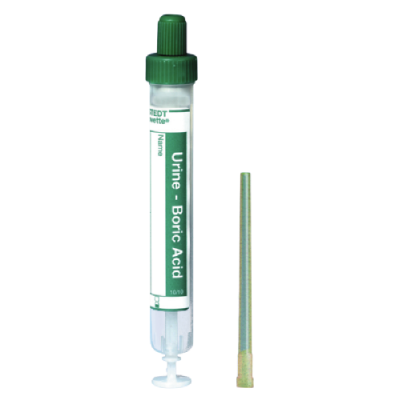 Urin-Monovette®Borsäure 10ml Papieretikett, beschreibbar