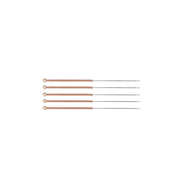 TeWa Acupuncture Needles, CB-Type 0.20x15mm, sterile, without Guide Tube, Copper Coil Handle