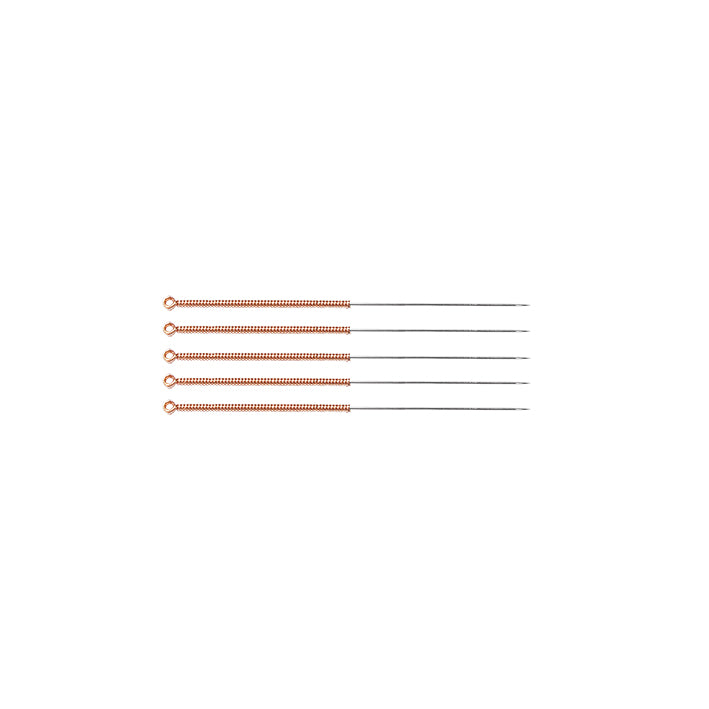 TeWa Acupuncture Needles, CB-Type 0.25x20mm, sterile, without Guide Tube, Copper Coil Handle