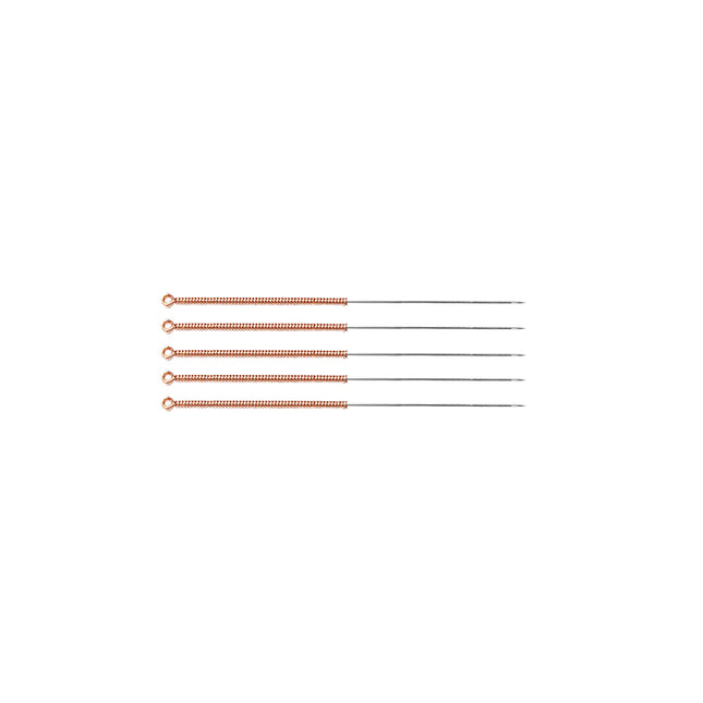 TeWa Acupuncture Needles, CB-Type 0.25x20mm, sterile, without Guide Tube, Copper Coil Handle