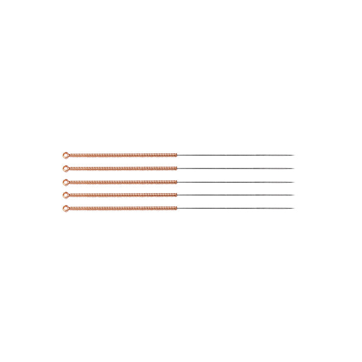 TeWa Acupuncture Needles, CB-Type 0.25x25mm, sterile, without Guide Tube, Copper Coil Handle