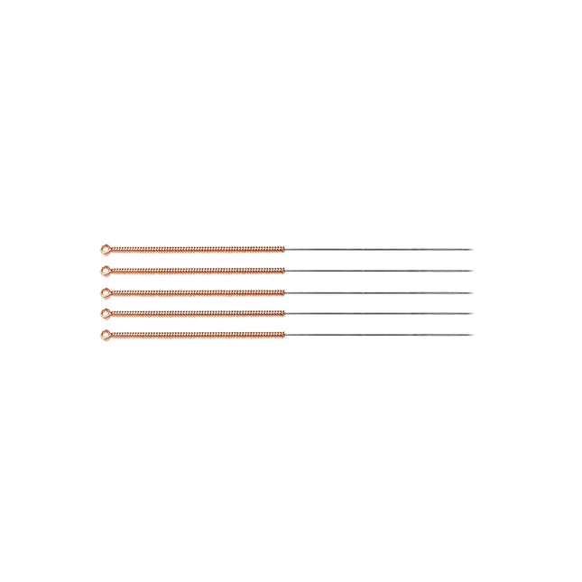 TeWa Acupuncture Needles, CB-Type 0.25x25mm, sterile, without Guide Tube, Copper Coil Handle