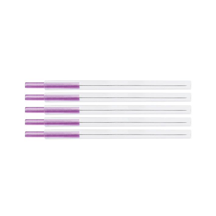 TeWa Acupuncture Needles, PJ-Type, purple, 0.25x40mm, sterile, with Guide Tube, Plastic Handle