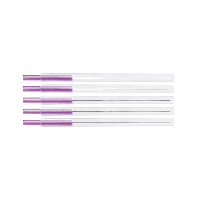 TeWa Acupuncture Needles, PJ-Type, purple, 0.25x40mm, sterile, with Guide Tube, Plastic Handle
