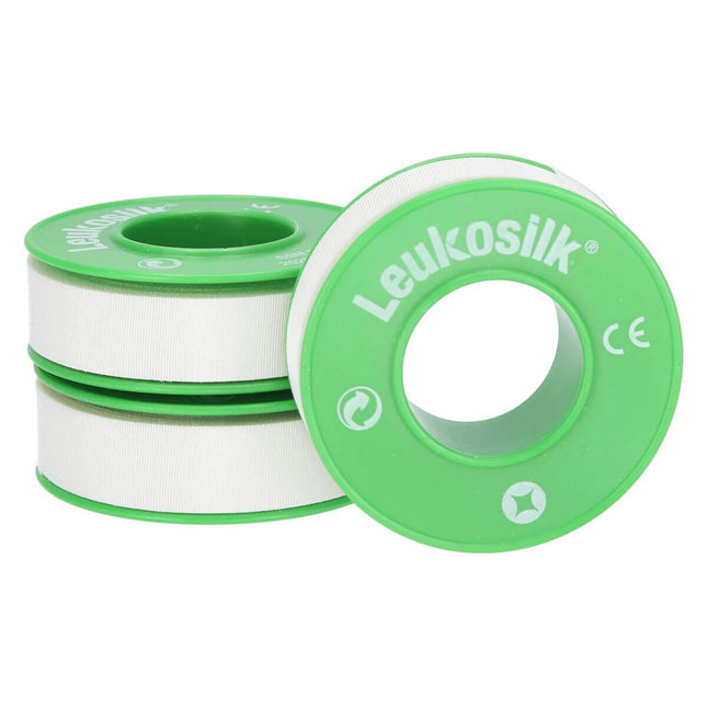 Leukosilk 1.25cmx9.2m, on plastic core