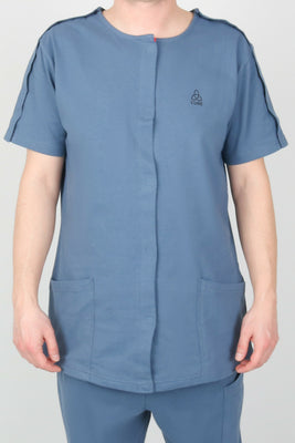 Cure Adaptive Postoperative Patientenbekleidung – Denimblau