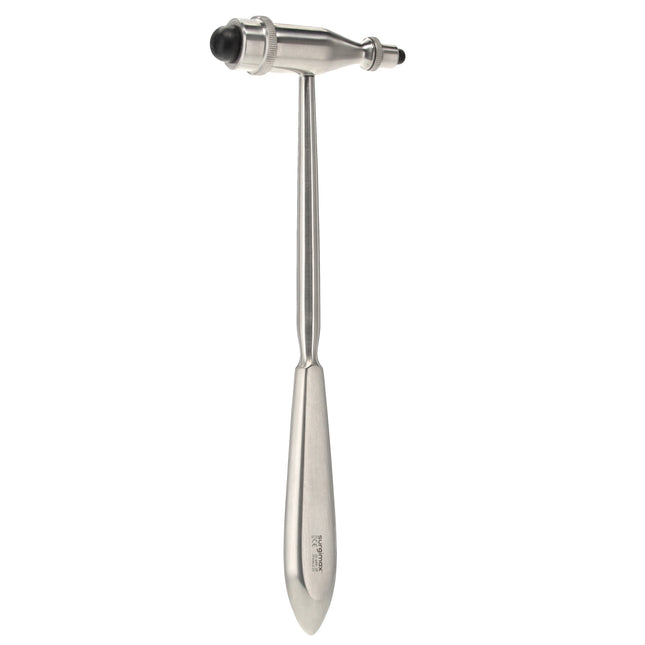 Reflexhammer Trömner 200g mit Pinsel und Nadel, Metallstiel und schwarzem Kunststoffgriff